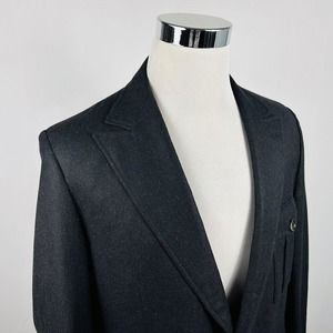 Raffaele Caruso 48R (58) Blazer Jacket Dark Gray Wool Cashmere Two Button Vented